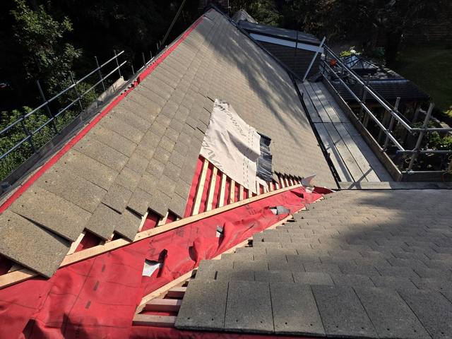 Re-tiling the hip — membrane, battens, tiles — PGA Installations roofing project